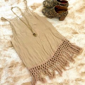 Tan/Nude Spaghetti Strap Blouse 🤍